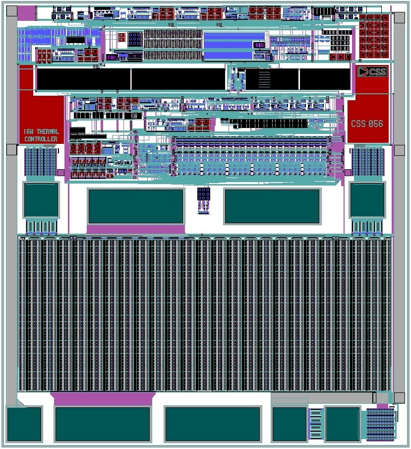Die layout of a mixed-signal ASIC designed by CSS