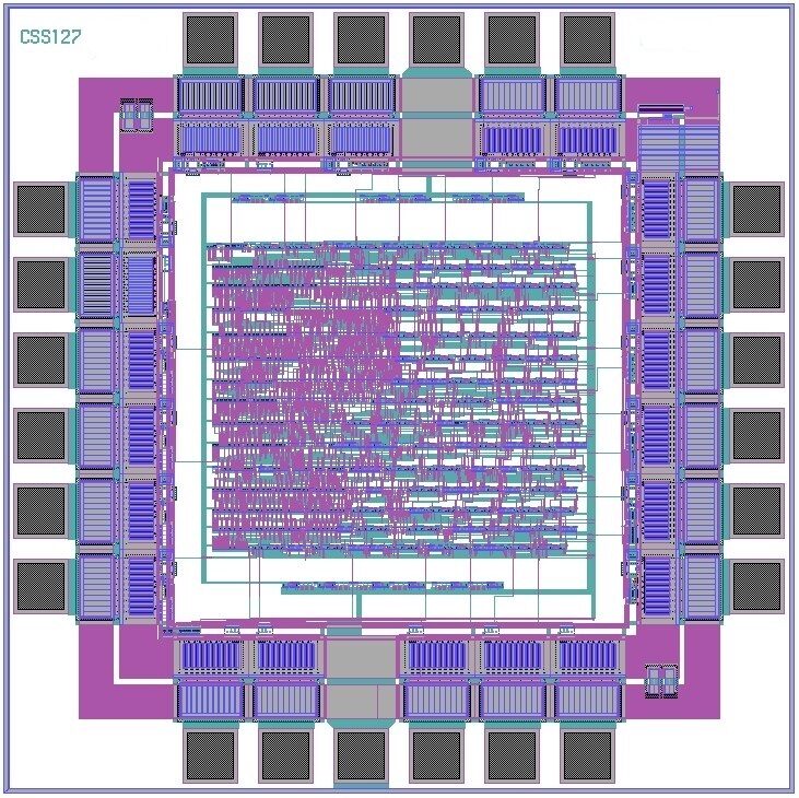 Die layout of the fuse delay timer ASIC