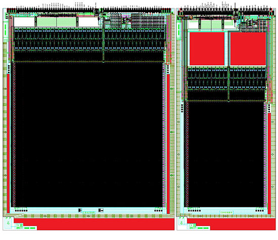 Die layout of the mems mirror array ASIC