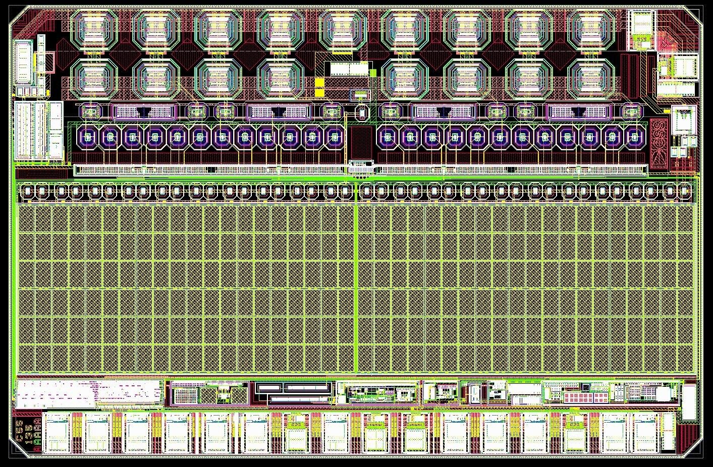 Die layout of the mems switch driver ASIC