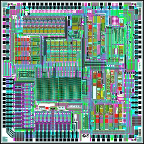Die layout of the robotic motor controller ASIC