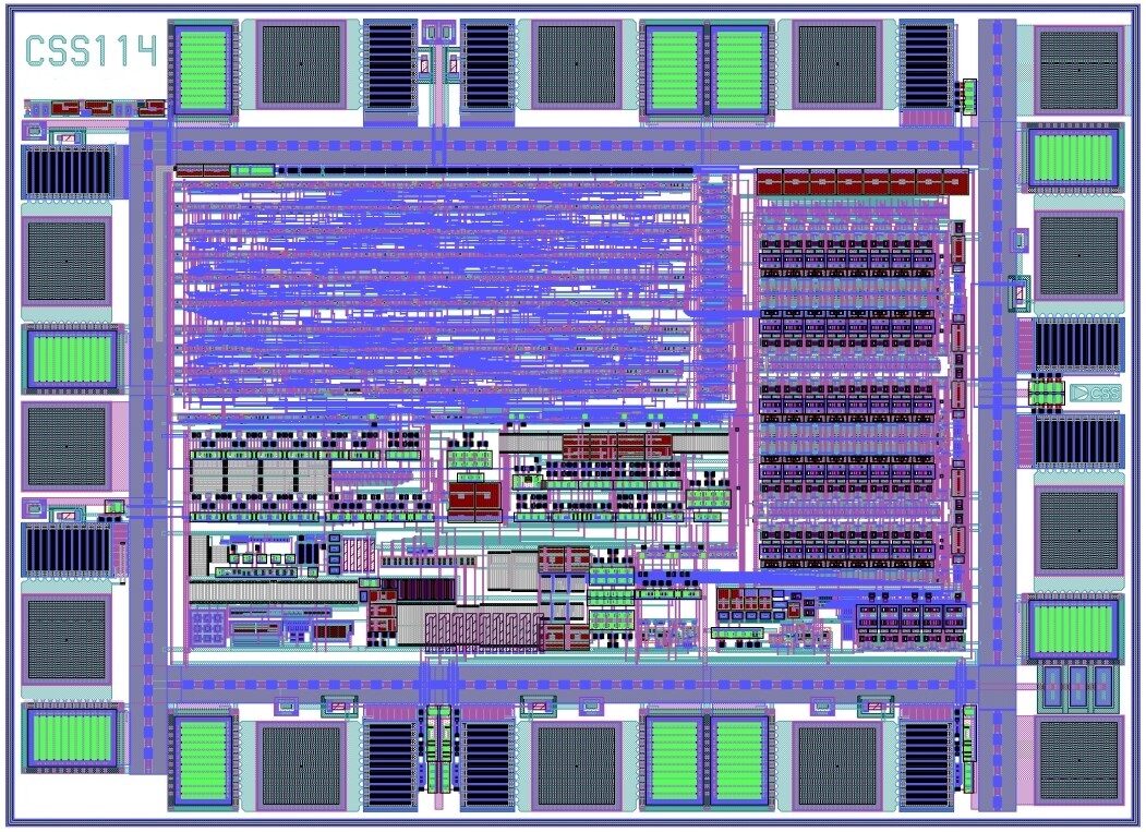 Die layout of the home and business security system ASIC