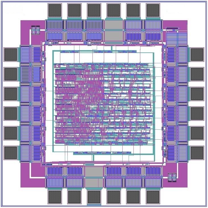Die layout of the fuse delay timer ASIC